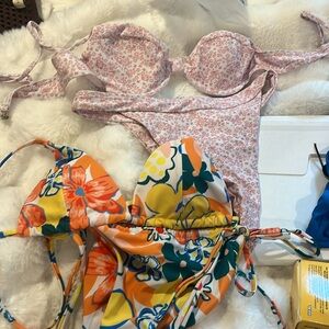 SALE! Two SHEIN bathing suits, pink has never been worn, flower one worn once